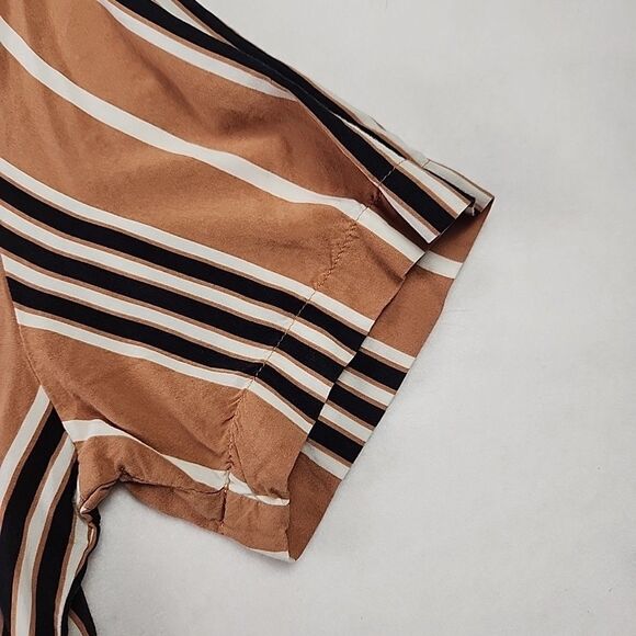 Denim & Flower Rickey Singh Large Shirt Mens Retro Stripe Short Sleeve Button - Picture 4 of 8